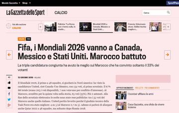 El Mundial de 2026 va con Canadá, México y Estados Unidos.Marruecos derrotado