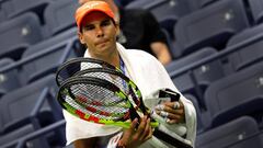 Rafa Nadal durante un entrenamiento para el US Open Tennis Championships en el USTA National Tennis Center de Flushing Meadows, New York, USA.