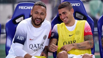 The Brazilian and the Italian were the two surprise absences when PSG conducted their pre-season photo session.