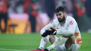 Leipzig's Croatian defender Josko Gvardiol reacts after the German first division Bundesliga football match between RB Leipzig and Union Berlin in Leipzig, eastern Germany on February 11, 2023. - DFL REGULATIONS PROHIBIT ANY USE OF PHOTOGRAPHS AS IMAGE SEQUENCES AND/OR QUASI-VIDEO (Photo by Ronny HARTMANN / AFP) / DFL REGULATIONS PROHIBIT ANY USE OF PHOTOGRAPHS AS IMAGE SEQUENCES AND/OR QUASI-VIDEO (Photo by RONNY HARTMANN/AFP via Getty Images)