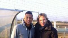 Andrés Tello fue recibido por el ícono de la Juve, Pavel Nedved