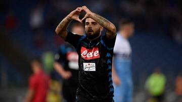 Insigne celebrando el gol.