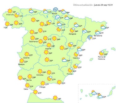 El tiempo este fin de semana: sigue el veranillo de San Miguel