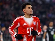 Soccer Football - Bundesliga - Bayern Munich v VfL Wolfsburg - Allianz Arena, Munich, Germany - January 11, 2026 Bayern Munich's Luis Diaz REUTERS/Michaela Stache DFL REGULATIONS PROHIBIT ANY USE OF PHOTOGRAPHS AS IMAGE SEQUENCES AND/OR QUASI-VIDEO.