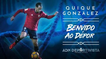 El Deportivo ficha al delantero Quique González del Osasuna