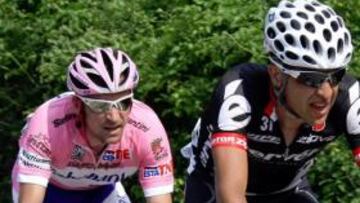 <b>TÁNDEM. </b>Menchov (de rosa) y Sastre cabalgarán juntos en 2011.