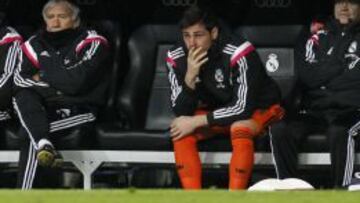 Iker Casillas, en el banquillo del Real Madrid.