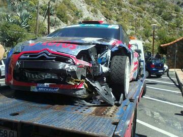 Se retiró del Rally Islas Canarias tras salirse en un tramo de la segunda jornada con su Citroën DS3 RRC en 2013.