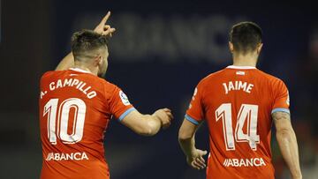 Campillo y Jaime en el partido ante el Barcelona B.