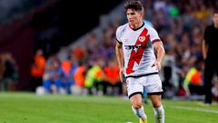 Fran García, en un partido con el Rayo.