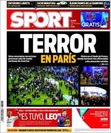 Portadas de la prensa mundial