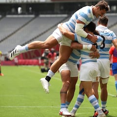 Argentina venció a Sudáfrica y se metió en semis de rugby 7