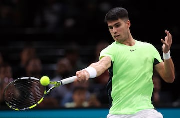 Carlos Alcaraz, en el Masters 1.000 de París. 