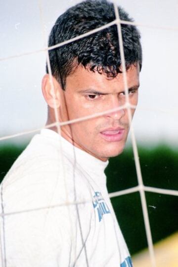 Miguel Calero, en un entrenamiento de la Selección Colombia.