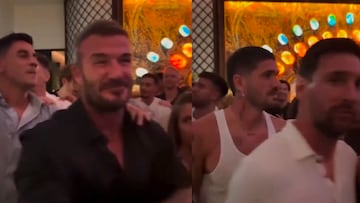 Messi junto a Beckham y De Paul en los festejos de Inter Miami