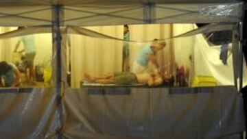 <b>CUIDADOS. </b>Fueron muchos los que pasaron por los servicios médicos tras la llegada al Atacama.