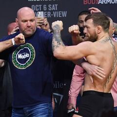McGregor buscó arrancar la pelea en el pesaje