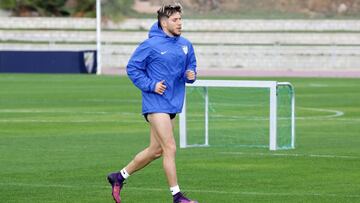Keko entrena con el Málaga.