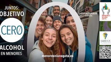 El Cádiz celebra la semana ‘Menores Ni Una Gota’