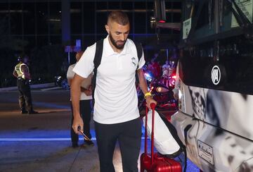 La llegada del Real Madrid a su hotel en Miami