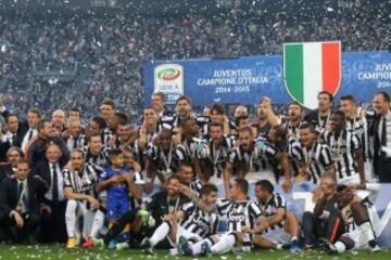 Juventus celebra el título en casa. 