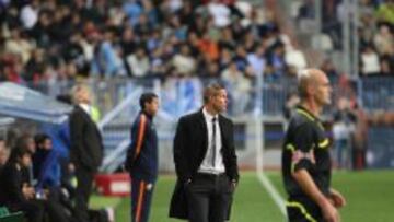 Simeone, en su debut en La Rosaleda.