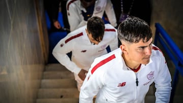 LECCE, ITALY - FEBRUARY 11: AS Roma player Paulo Dybala prior the Serie A match between US Lecce and AS Roma at Stadio Via del Mare on February 11, 2023 in Lecce, Italy. (Photo by Fabio Rossi/AS Roma via Getty Images)