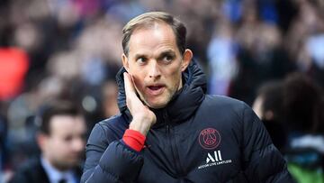 Tuchel, durante el partido del PSG ante el Montpellier 