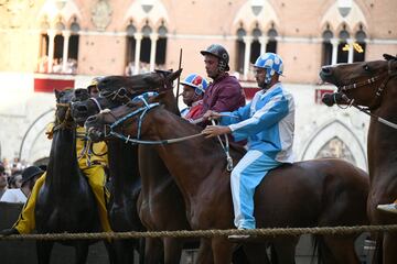 El Palio de Siena (Palio di Siena) es una carrera de caballos de origen medieval que enfrenta a los distritos de la ciudad de Siena dos veces al año. La primera carrera se celebra el dos de julio (Palio di Provenzano) y la segunda el 16 de agosto (Palio d