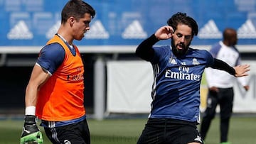 James no se entrena tras su 'despedida' del Bernabéu