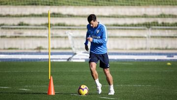 Luis Hernández, en un entrenamiento.