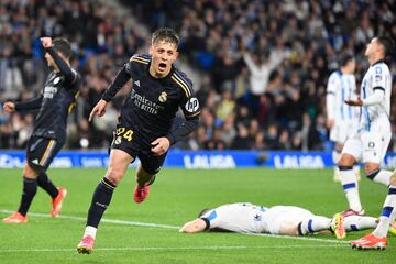 Un gol de Güler en su primera titularidad en Liga dejó al Madrid a cuatro puntos del alirón. Modric lideró a los suplentes. Los blancos ganaron al trantrán a una Real sin puntería. 