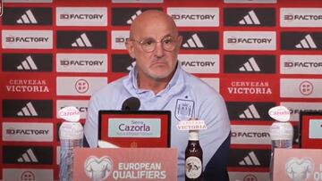 Luis de la Fuente, seleccionador de España en conferencia de prensa.