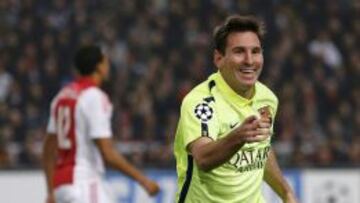 Messi, feliz después de hacer el 0-2.