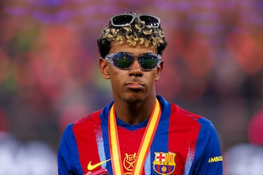 'Look' de Lamine Yamal para celebrar la Supercopa de España.