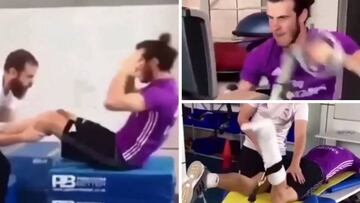 Bale in gruelling rehabilitation regime despite plaster cast