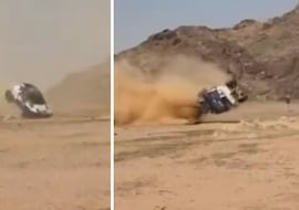 Espeluznante accidente de Jesús Calleja en el Dakar
