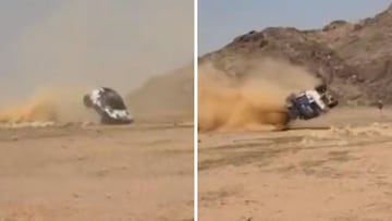 Espeluznante accidente de Jesús Calleja en el Dakar