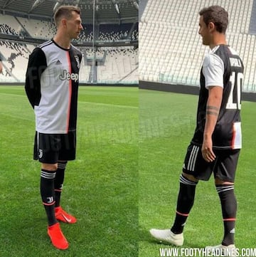 La nueva camiseta de la Juventus de Turín no gustará a los nostálgicos del conjunto italiano ya que suprime las míticas rayas negras y blancas de la elástica. Además la franja rosa que se sitúa en el centro sirve como separador de los colores míticos del club. 