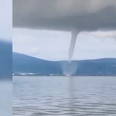 Impresionante tromba marina se forma en el Lago de Chapala, Jalisco