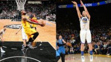 LeBron James y Klay Thompson.