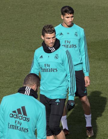 El ojo de Cristiano protagonista en el entrenamiento del Madrid