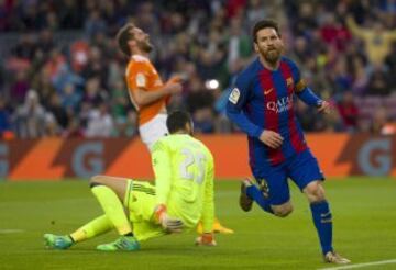 Messi celebra el 1-0.