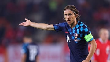 VIENNA, AUSTRIA - SEPTEMBER 25: Luka Modric of Croatia during the UEFA Nations League League A Group 1 match between Austria and Croatia at Ernst Happel Stadion on September 25, 2022 in Vienna, Austria. (Photo by Robbie Jay Barratt - AMA/Getty Images)