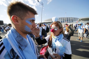 Los aficionados argentinos toman Nizhni Nóvgorod