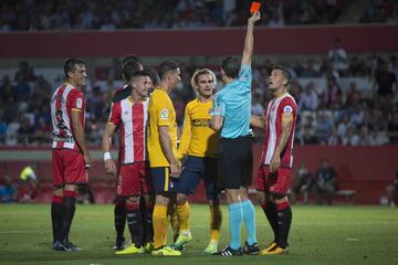 Momento de la expulsión de Griezmann. 