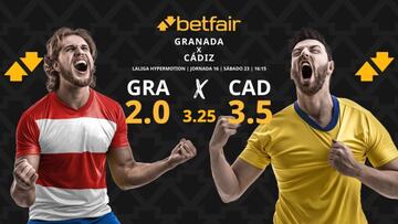 Granada CF vs. Cádiz CF: horario, TV, pronósticos, estadísticas y clasificación