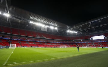 Real Madrid train at Wembley ahead of the MD4 meeting with Tottenham.