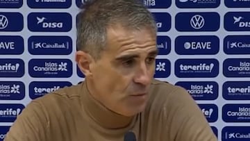Garitano en rueda de prensa.