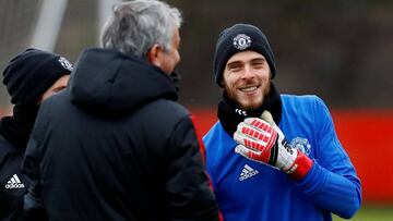 Mourinho y De Gea.